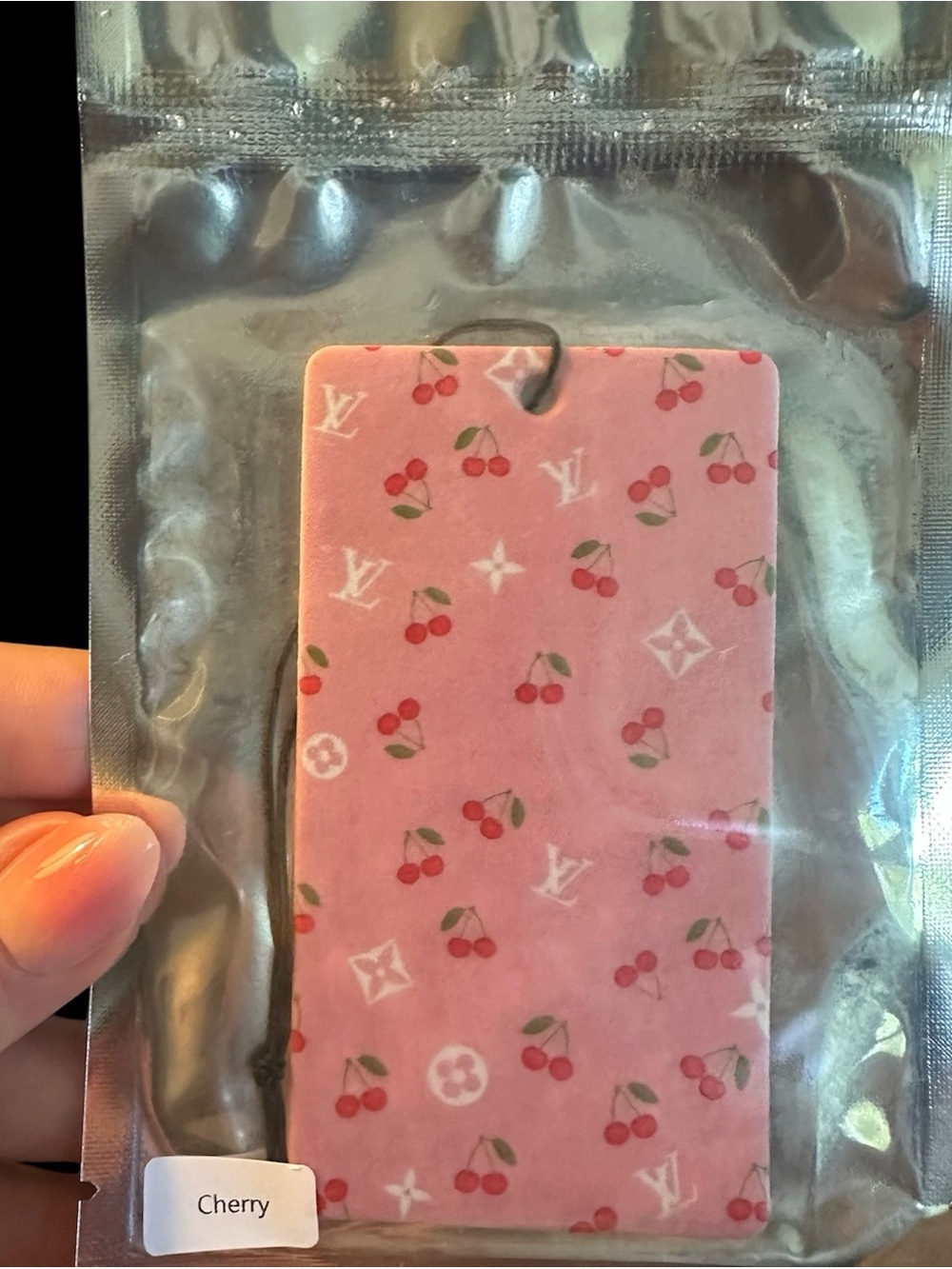 NIB Double-sided Fashion LV-like design Air Freshener; scent Cherry